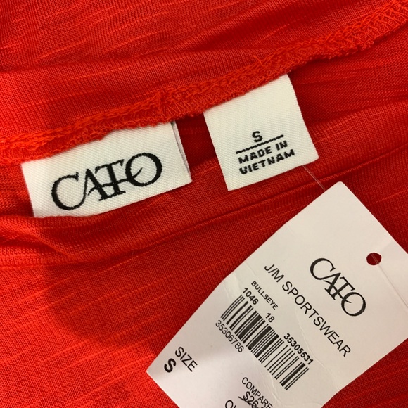 NWT Cato Small Red Long Sleeve Blouse Sportswear - Picture 4 of 4